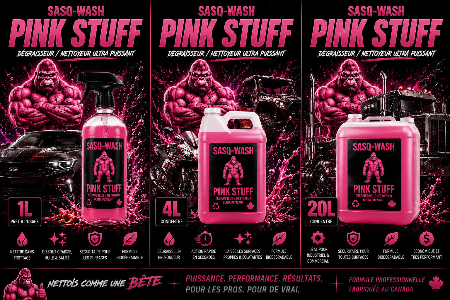 SASO-WASH Pink Stuff – Ultra Powerful All-Purpose Degreaser Cleaner