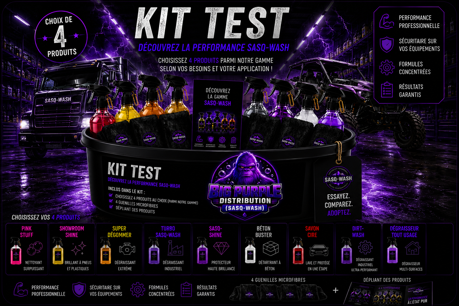 SASQ-Wash Test Kit – Choice of 4 Products